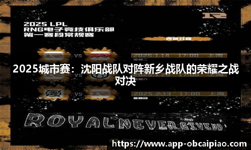 2025城市赛：沈阳战队对阵新乡战队的荣耀之战对决